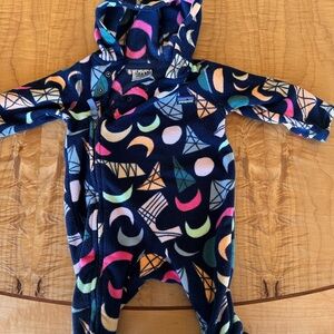 Patagonia Micro D Bunting, Size 0-3 months, fleece onesie